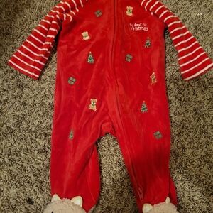 Red Christmas Baby One Piece